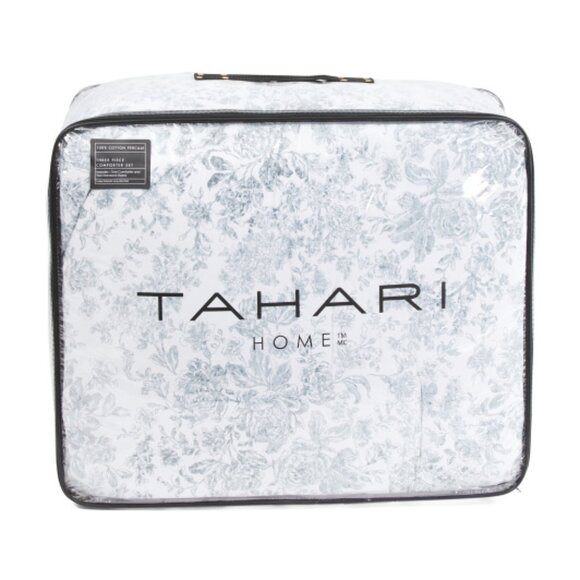 TAHARI Cotton Toile Comforter Set - Picture 1 of 2